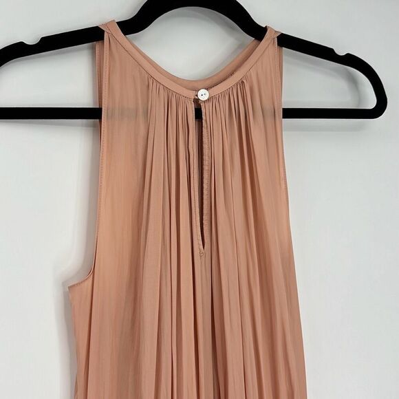 Ramy Brook Audrey Nude Pink Flowy Sleeveless Midi Dress XS - Picture 6 of 11